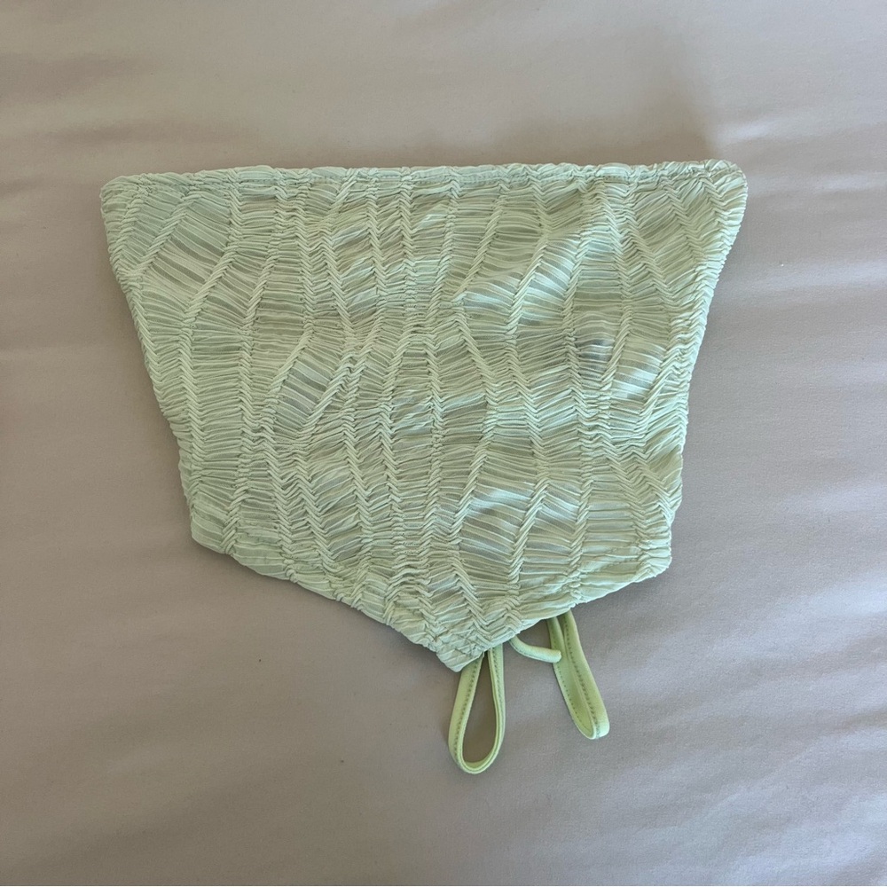 Textured Green Tube Top